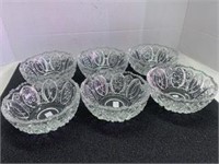 (6) Berry Dishes - Cut Glass