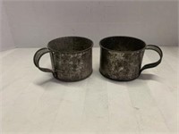 (2) Vintage Metal Drinking Cups