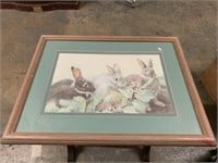 Framed Picture - Rabbits