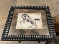 Framed Picture - Horse Drawing / Running Left
