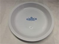 Corning Ware Pie Plate - Blue Floral Design