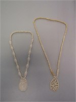 Pair of Vintage Bone Necklaces