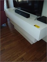 3 tier white sofa/tv table (60" x 20") ( no