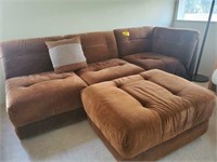 3 cushion upholstery sofa w/ ottoman