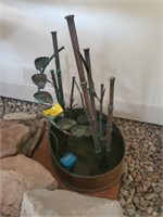 Cooper bamboo and Lily trickle fountain