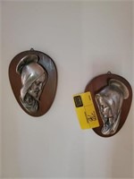 Joseph and Mary wall plaques (Germany)
Pewter
