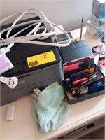 contents of computer desk/Brothers printer
