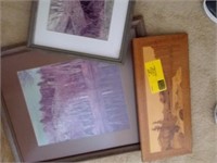 Framed photos/wood cutting