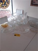 large lot of  glassware