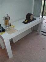 white sofa table (excludes contents)