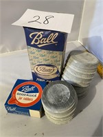 Ball Zinc w/ glass lids and Jar Rubbers