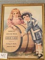 Framed Vintage Print Advertising