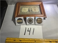 1935 $1 Bill/ Vintage License Plate key chains