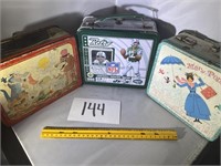 3 Metal Lunch Boxes