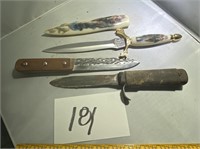 3 Fixed Blade Knives
