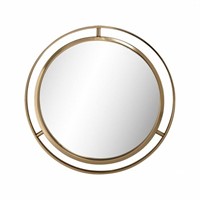 Glitzhome Mirror 24"D Deluxe Round Gold