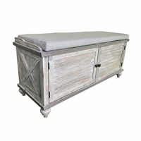 Mazeppa Shelly Shutter Cabinet Storage Bench