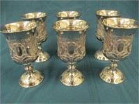 6 Fabulous heavy decorated goblets, match #74