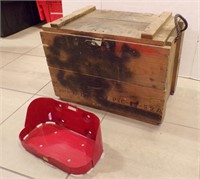 MILITARY WOODEN STORAGE BOX AND....