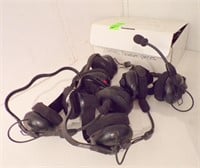 (4) FIRECOM HEADSETS & INCL. RECEIVER PARTS