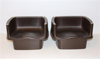 (2) PLASTIC DUAL SEAT RESTAURANT BOOSTER SEAT