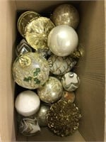 Box of Fancy Christmas Ornaments