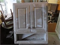 23 x 28 x 7 White 2 Door w/ Cubby Hole Cabinet