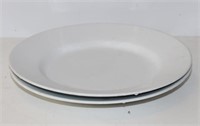 LOT OF 2, 12" ROUND PLATTERS, WHITE