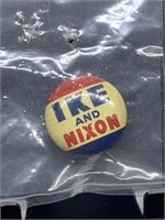 VTG IKE AND NIXON BUTTON