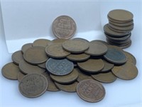 QTY 1 "ROLL" 50 UNSEARCHED WHEAT PENNIES