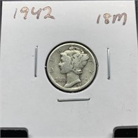 1942 MERCURY SILVER DIME