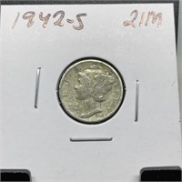 1942-S MERCURY SILVER DIME