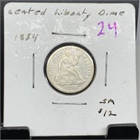 1884 SEATED LIBERTY SILVER DIME