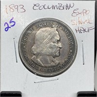 1893 COLUMBIAN EXPO SILVER HALF DOLLAR