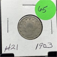 1903 LIBERTY V NICKEL COIN