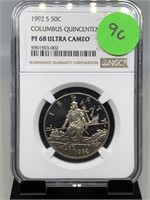 1992-S COLUMBUS QUINCE NGC PF68 ULTRA CAMEO COIN