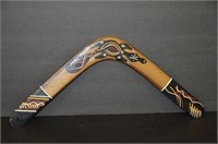 Hand Painted Wood Boomerang