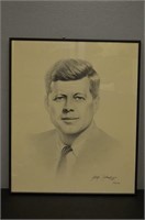 GARY SADERUP - Signed & #'d Lithograph - JFK