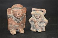 Lot of 2 Precolumbian Pottery Figures