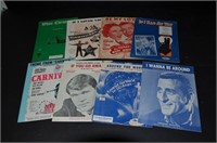 Lot of 8 Pieces of Piano Sheet Music