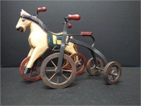 Wooden Horse & Bicycle Décor