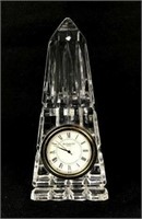 Waterford Crystal Obelisk Desk Clock