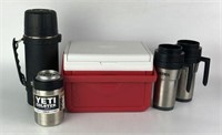 Coleman Cooler, Thermos Insulated Mugs & Yeti