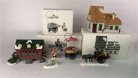 Department 56 Cottage, Bridge & Figurines