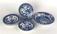 Blue and White Bowl and Plates- Some Spode
