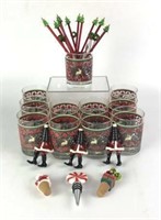 Noritake "Royal Hunt" Glasses with Santa Wine