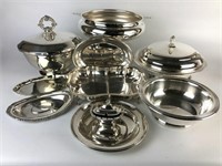 Assortment of Silverplated Serving Pieces