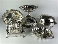 Assortment of Silverplated Serving Pieces