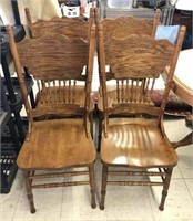 Tall Back Wooden Dining Chairs