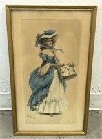 Victorian Lady Framed & Signed Print